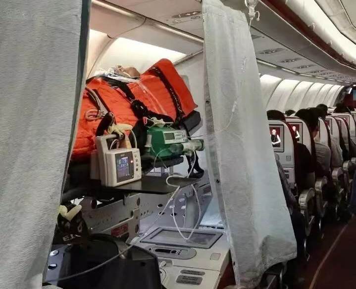 民乐县跨国医疗包机、航空担架